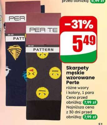 Skarpety męskie wzorowane Perte