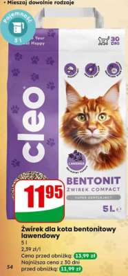 Żwirek dla kota bentonitowy lawendowy