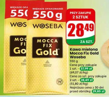 Kawa mielona Mocca Fix Gold Woseba