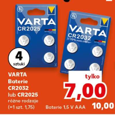 VARTA Baterie CR2032 lub CR2025