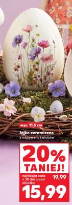 Jajko ceramiczne z motywem kwiatów