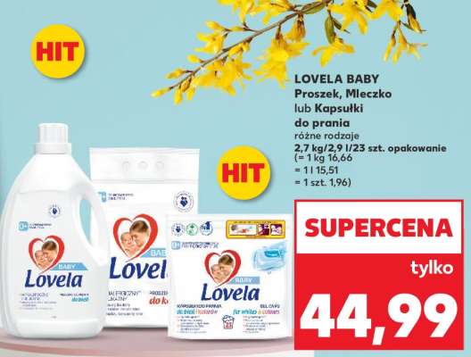 LOVELA BABY Proszek, Mleczko lub Kapsułki do prania