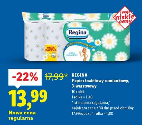 REGINA Papier toaletowy rumiankowy, 3-warstwowy