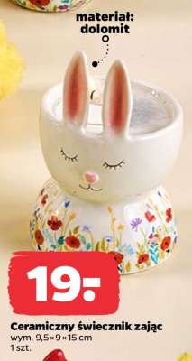 Ceramiczny świecznik zając