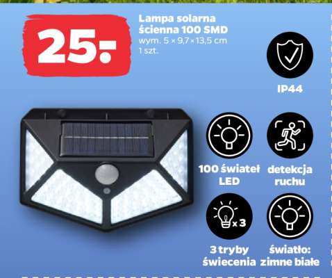 Lampa solarna ścienna 100 SMD