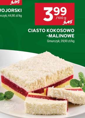 Ciasto kokosowo-malinowe