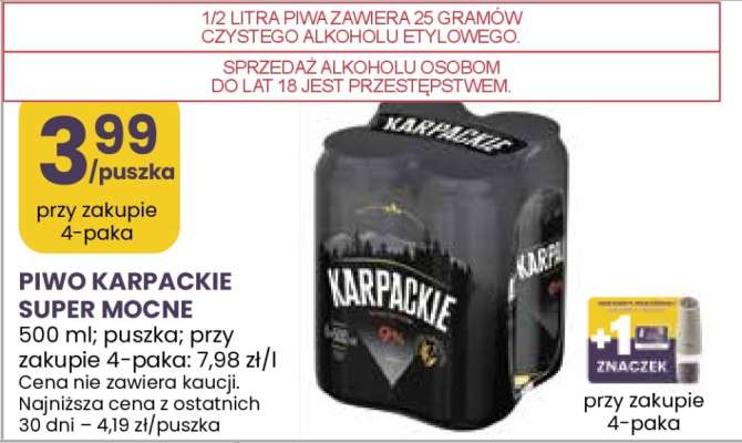 Piwo Karpackie Super Mocne