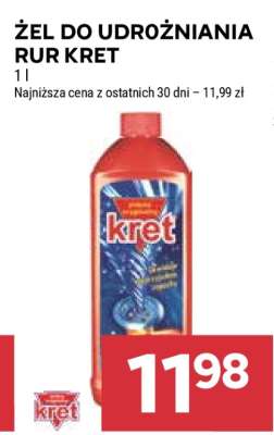 Żel do udrożniania rur KRET