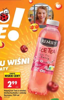 Napój Ice Tea o smaku białej herbaty z wiśnią Remsey, 750 ml