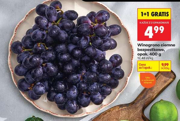 Winogrono ciemne bezpestkowe opak . 400 g