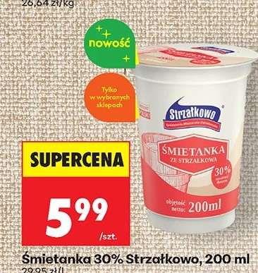 Śmietanka 30% Strzałkowo, 200 ml