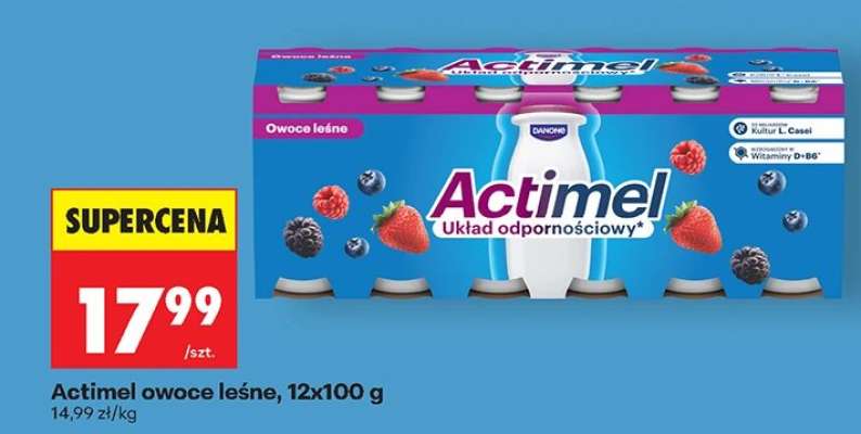 Actimel owoce leśne, 12x100 g