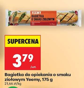 Bagietka do opiekania o smaku ziołowym Yeemy, 175 g