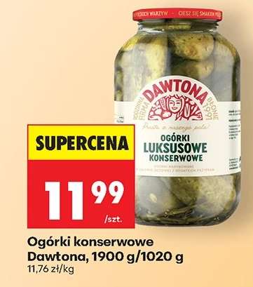 Ogórki konserwowe Dawtona, 1900 g/1020 g
