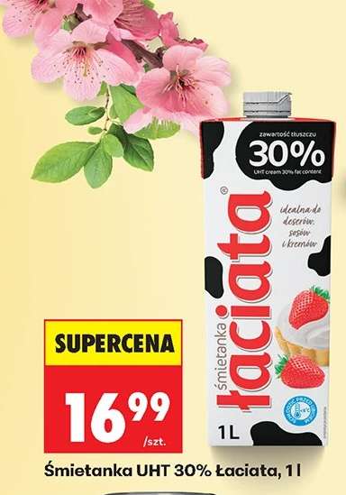 Śmietanka UHT 30% Łaciata, 1l