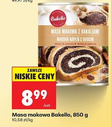 Masa makowa Bakello, 850 g