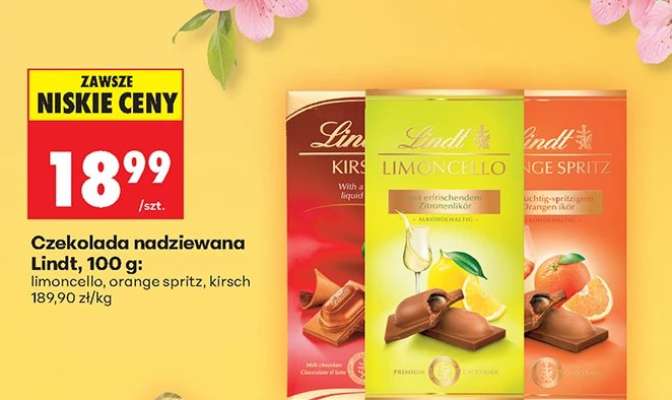 Czekolada nadziewana Lindt, 100 g