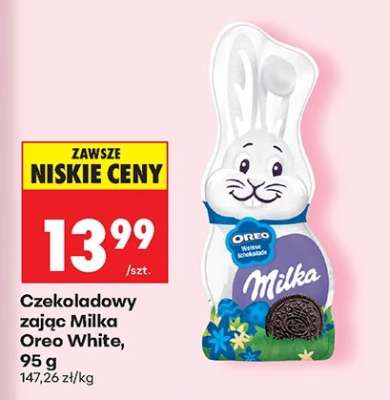 Czekoladowy zając Milka Oreo White, 95 g