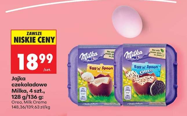 Jajka czekoladowe Milka 4 szt 128 g 136 g :