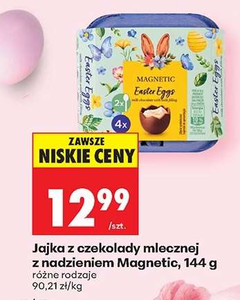 Jajka z czekolady mlecznej z nadzieniem Magnetic, 144 g