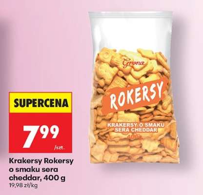 Krakersy Rokersy o smaku sera cheddar, 400 g