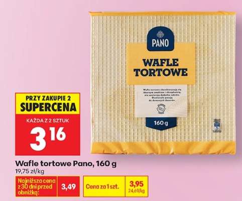 Wafle tortowe Pano , 160 g