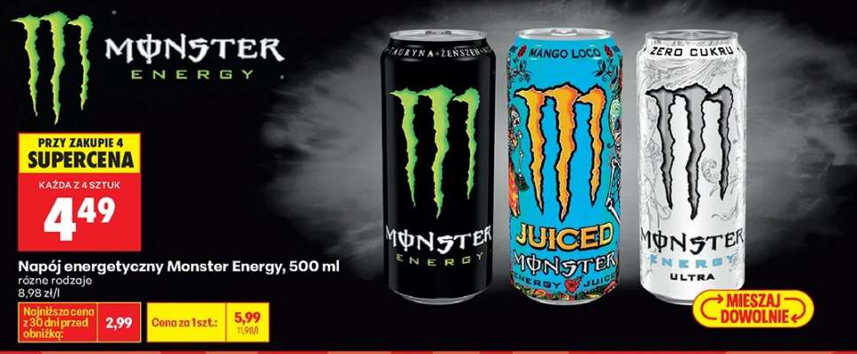 Napój energetyczny Monster Energy, 500 ml