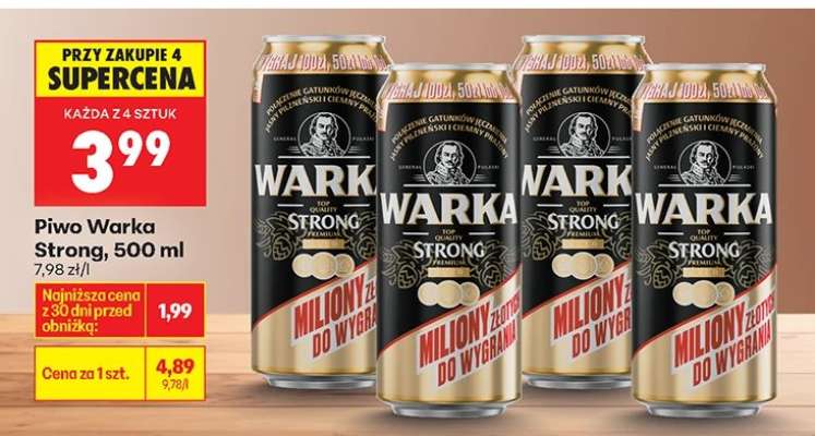 Piwo Warka Strong, 500 ml