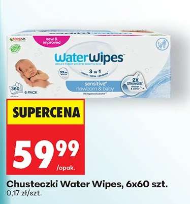 Chusteczki Water Wipes, 6x60 szt.