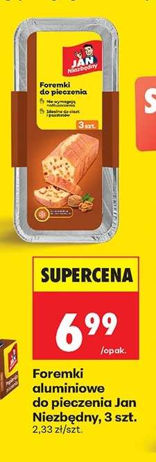 Foremki aluminiowe do pieczenia Jan Niezbędny, 3 szt.