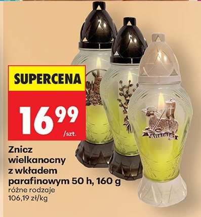 Znicz wielkanocny z wkładem parafinowym 50 h, 160 g