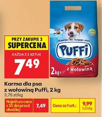 Karma dla psa z wołowiną Puffi, 2 kg