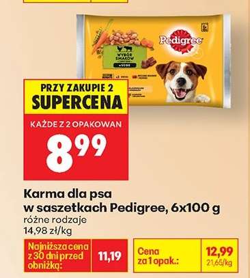 Karma dla psa w saszetkach Pedigree, 6x100 g