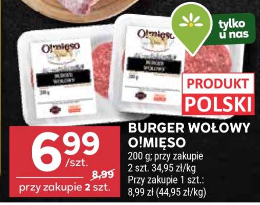 BURGER WOŁOWY O!MIĘSO