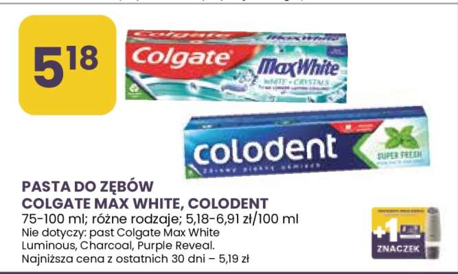 Pasta do zębów Colgate Max White, Colodent