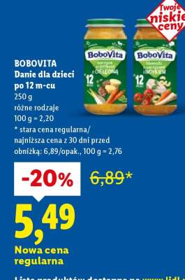 BOBOVITA Danie dla dzieci po 12 m-cu