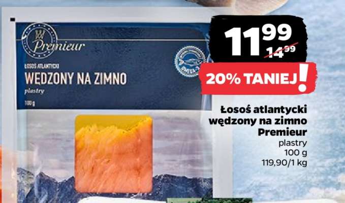Łosoś atlantycki wędzony na zimno Premieur