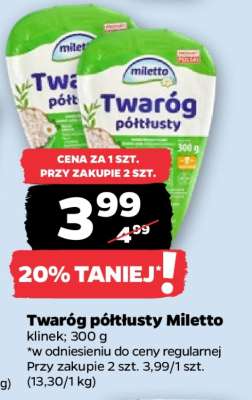 Twaróg półtłusty Miletto