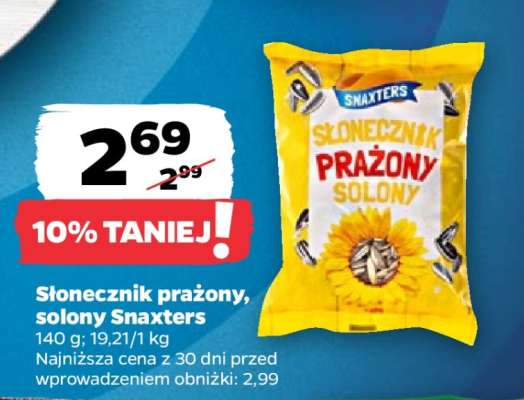 Słonecznik prażony solony Snaxters