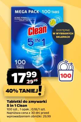 Tabletki do zmywarki 5 in 1 Clean