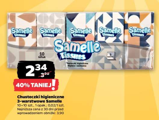Chusteczki higieniczne 3-warstwowe Samelle