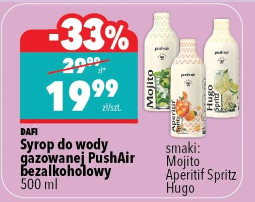 Syrop do wody gazowanej PushAir bezalkoholowy