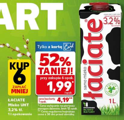 ŁACIATE Mleko UHT 3,2% tł.