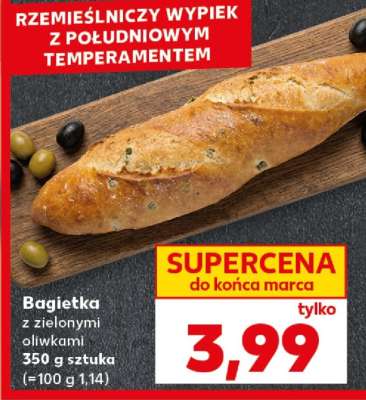 Bagietka z zielonymi oliwkami