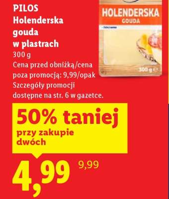 PILOS Holenderska gouda w plastrach