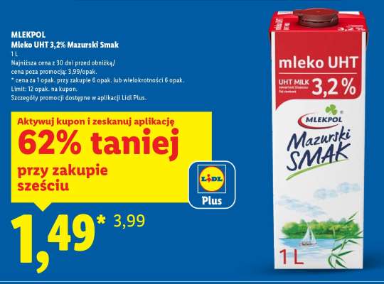 MLEKPOL Mleko UHT 3,2% Mazurski Smak