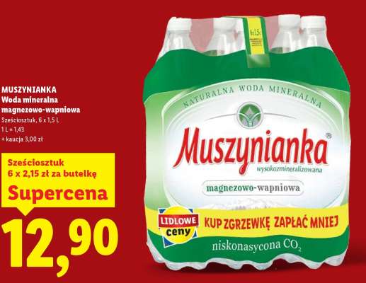 MUSZYNIANKA Woda mineralna magnezowo- -wapniowa