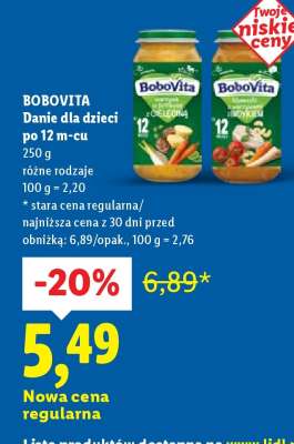 BOBOVITA Danie dla dzieci po 12 m-cu