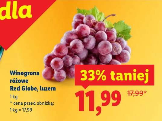 Winogrona różowe Red Globe, luzem