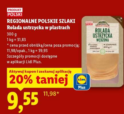 Rolada ustrzycka w plastrach